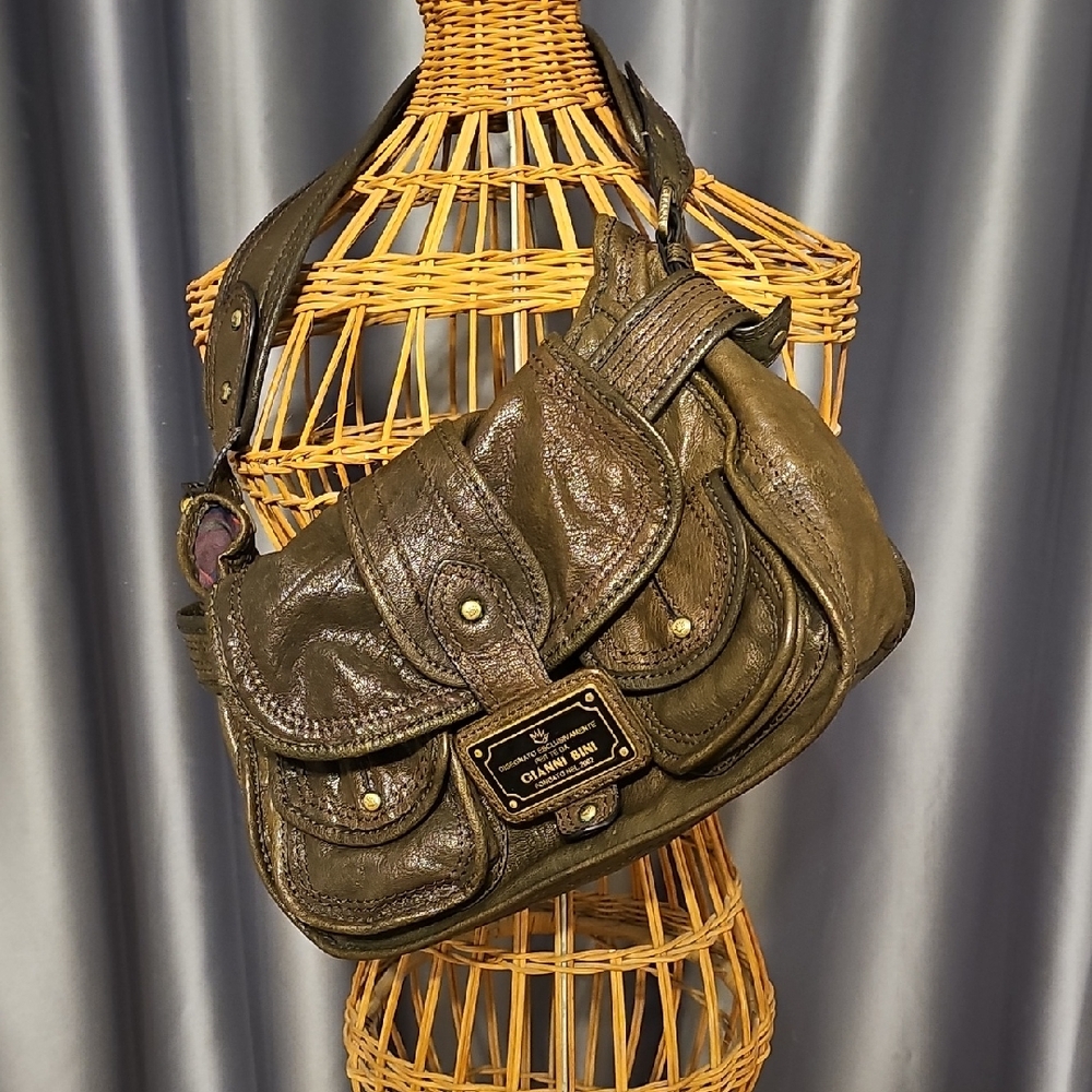 Gianni Bini Green Shoulder Bag with Bohemian Style